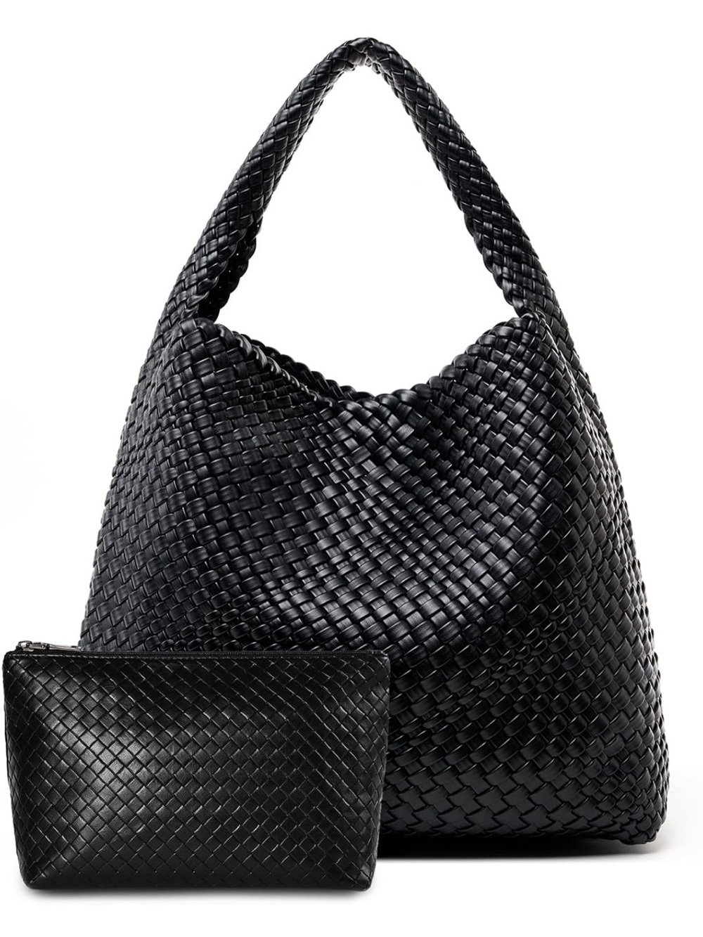 Large Woven Tote Bag for Women Weave Purse Woven Leather Handbag